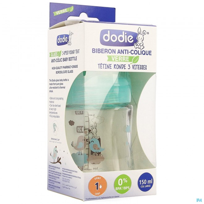 Dodie Zuigfles Glas Sensation+ Parijs 150ml Dodie Zuigfles Glas Sensation+ Parijs 150ml