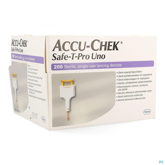 Accu Chek Safe T Pro Plus Uno Steriel Wegwerp 200