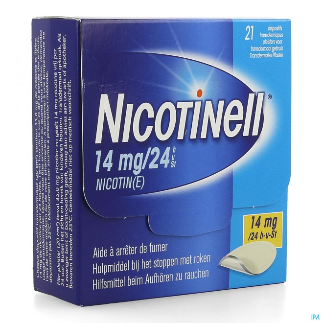 Nicotinell 14mg/24u Pleister Transdermaal 21