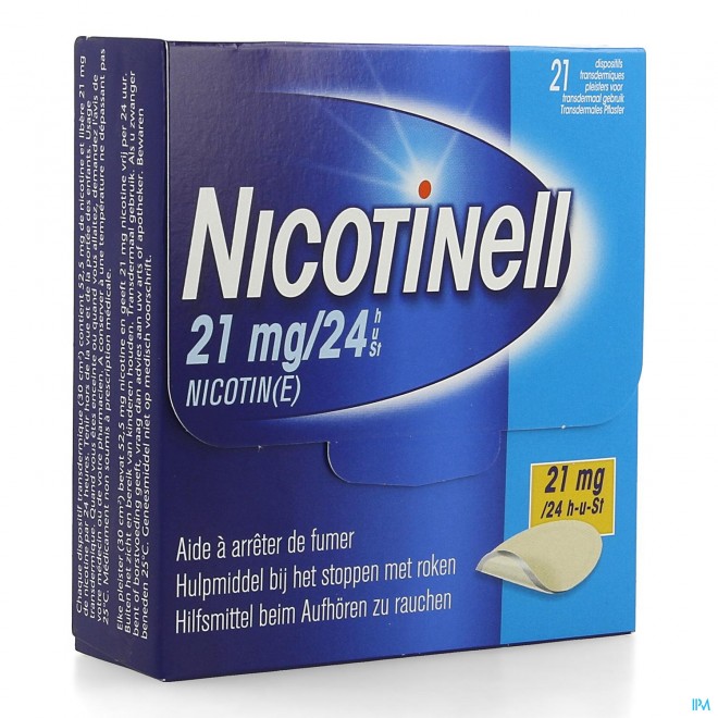 Nicotinell 21mg/24u Pleister Transdermaal 21