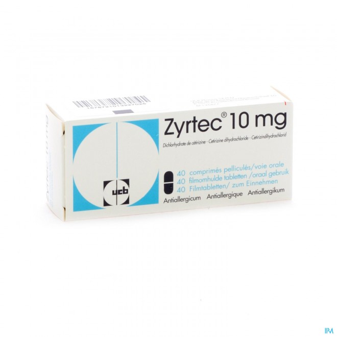 Zyrtec 10mg Filmomh Tabl 40 X 10mg