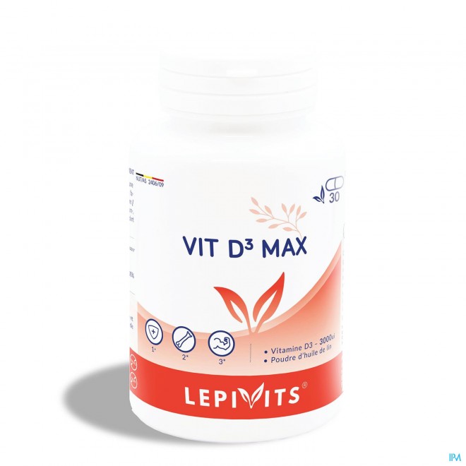 Lepivits Vit D3 Max 3000ui Caps 30