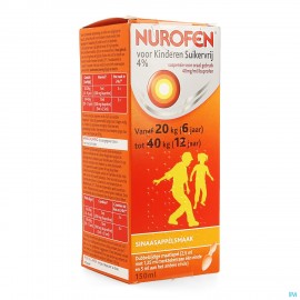 Nurofen Kind Sinaas 4% Susp Suikervrij 150ml