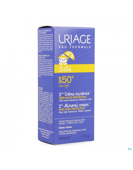 Uriage 1e Creme Mineraal Ip50+ 50ml