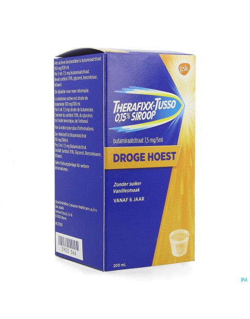Therafixx-tusso 0,15% Sirop 200ml