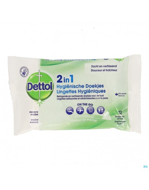 Dettol 2in1 Hygienische Doekjes 12