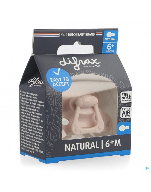Difrax Sucette Natural 6m+ Uni/pure Assorti
