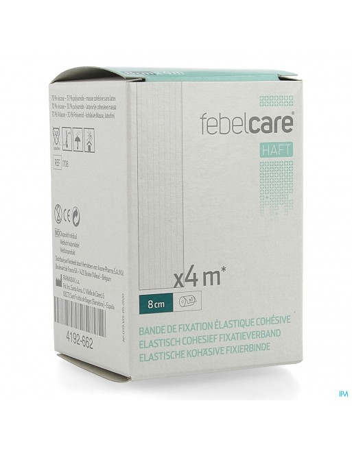 Febelcare Haft Bande Fix. Elastiq. Cohesive 8cmx4m