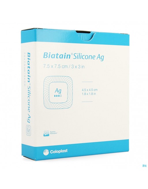 Biatain Silicone Ag 7,5x7.5cm 3