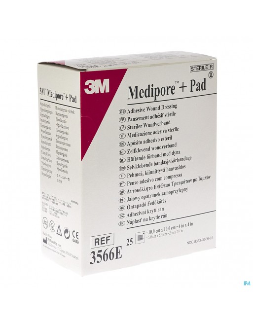 Medipore + Pad 3m 10x10,0cm 25 3566e