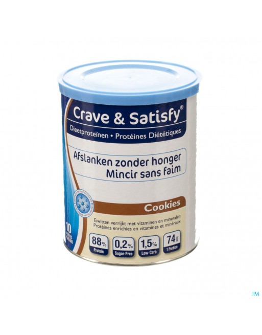 Crave & Satisfy Dieetproteinen Cookies Pot 200g