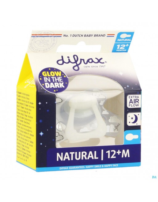 Difrax Sucette Natural 12+ Nuit
