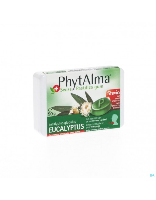 Phytalma Pastilles Gum Eucalyptus + Stevia 50g