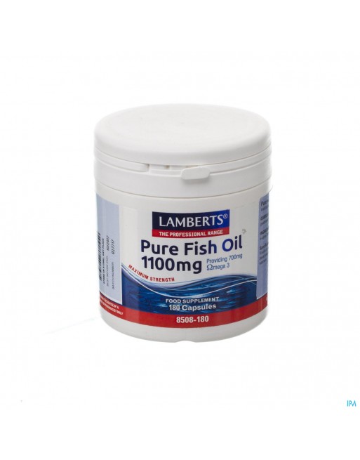 Lamberts Huile Poisson Pur 1100mg Caps 180
