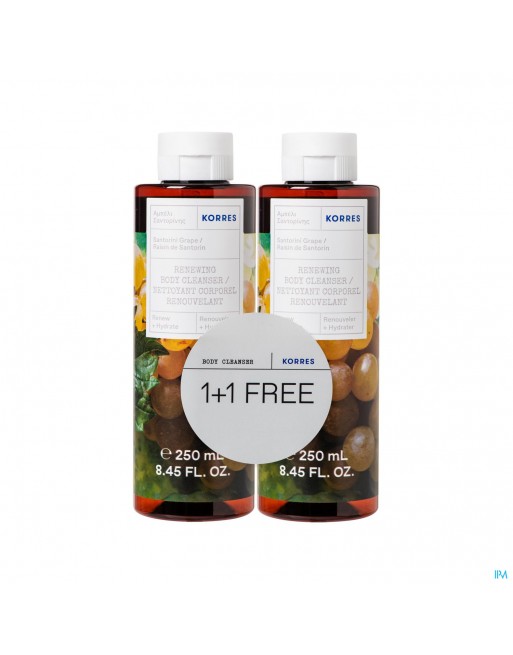 Korres Kb Santorini Grape Body Cleanser 1+1