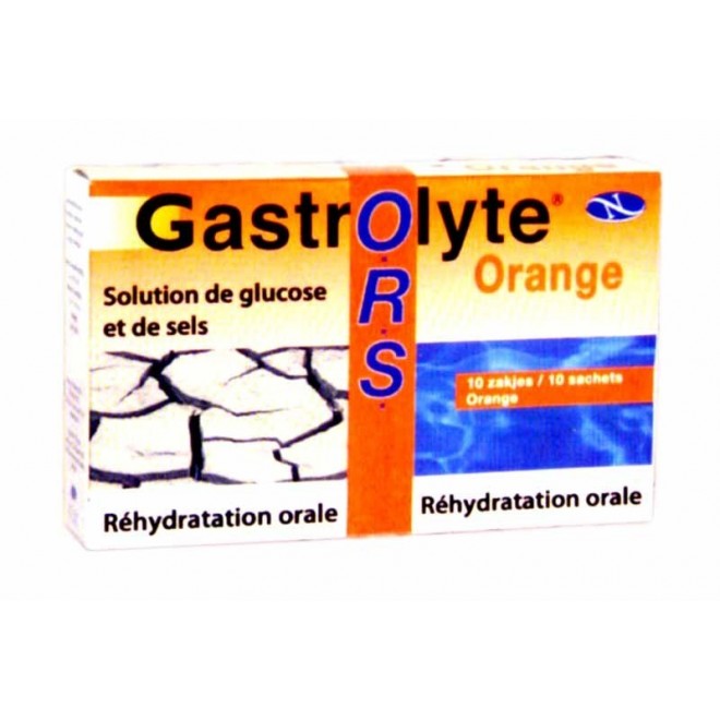 Gastrolyte orange ORS poudre 10 sachets
