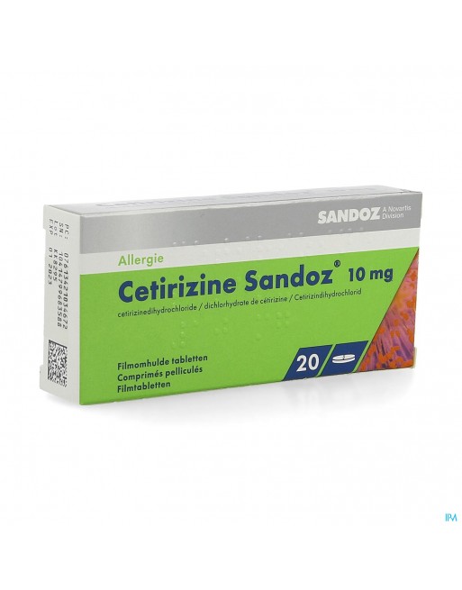 Cetirizine Sandoz compr  20x 10mg