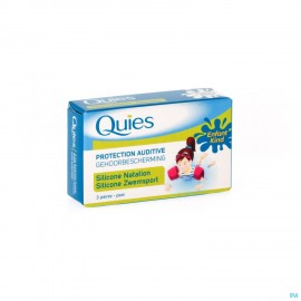 Quies Oordoppen Speciaal Zwemsport Kind Sil.3 Paar