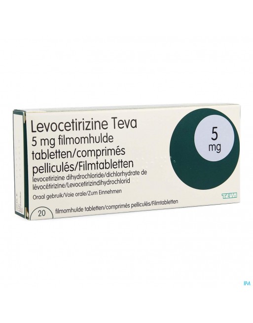 Levocetirizine Teva 5mg Filmomh Tabl 20 X 5mg