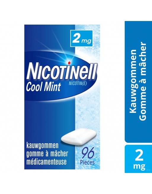 Nicotinell gommes a macher cool mint 96x 2mg
