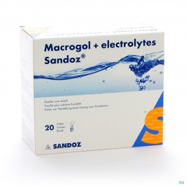 Macrogol + Electr Sandoz Pulv Gout Citron 20x13,7g