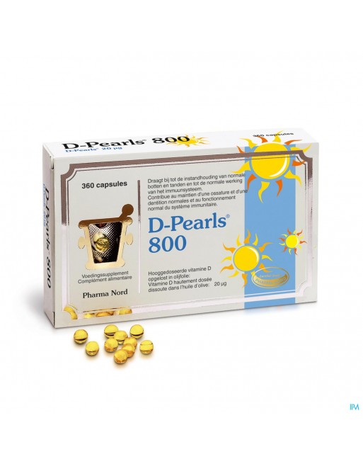 D-Pearls 800 vitaminen D 360 caps