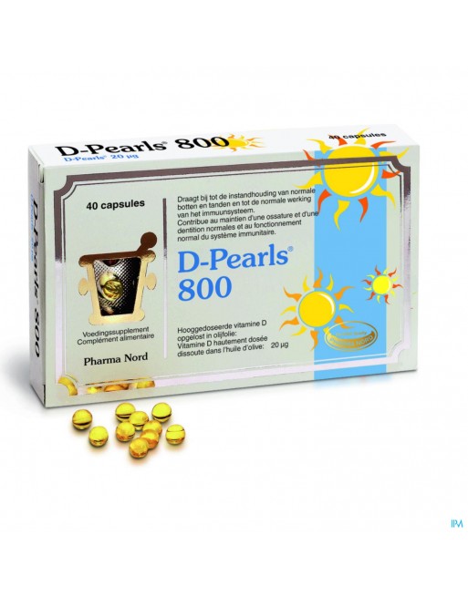 D-Pearls 800 vitaminen D 40 caps