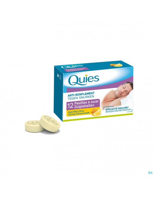 Quies Pastilles A Sucer Anti Ronflement Miel-Citron 12 Unités Quies Pastilles A Sucer Anti Ronflement Miel-Citron 12 Unités
