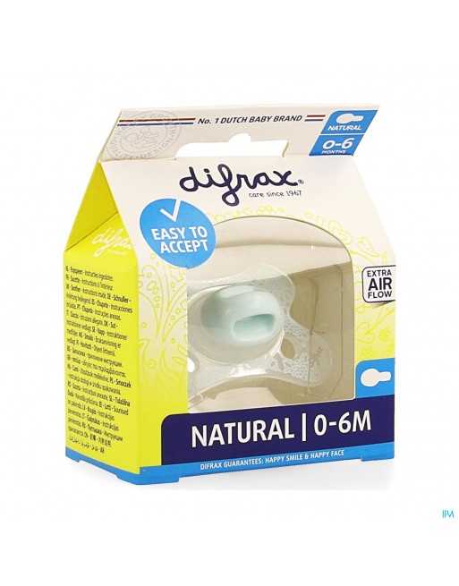 Difrax Fopspeen Mini Natural Assort 0-6m 1 stuk