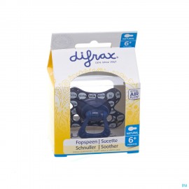 Difrax Fopspeen Natural Silicoon +6M Groot + Ring 1 stuk 