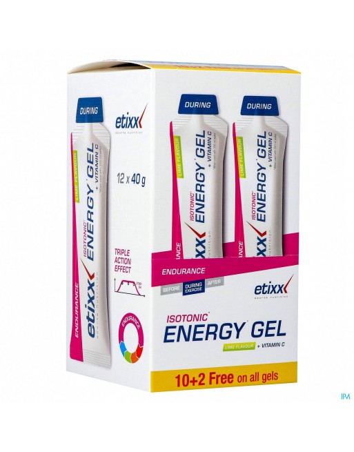 etixx energy gel lime 12x40 g