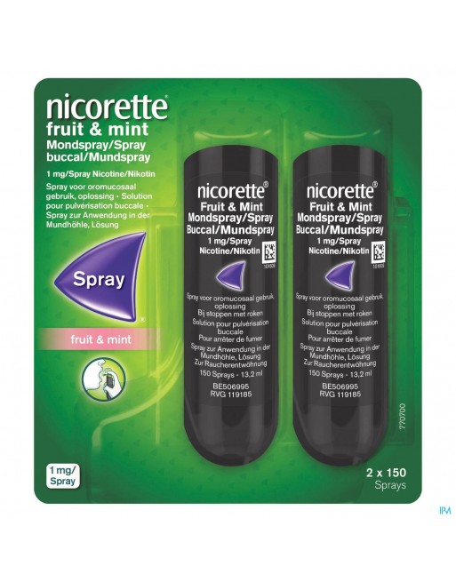 NICORETTE FRUIT & MINT 150 DOSE SPRAY 2X