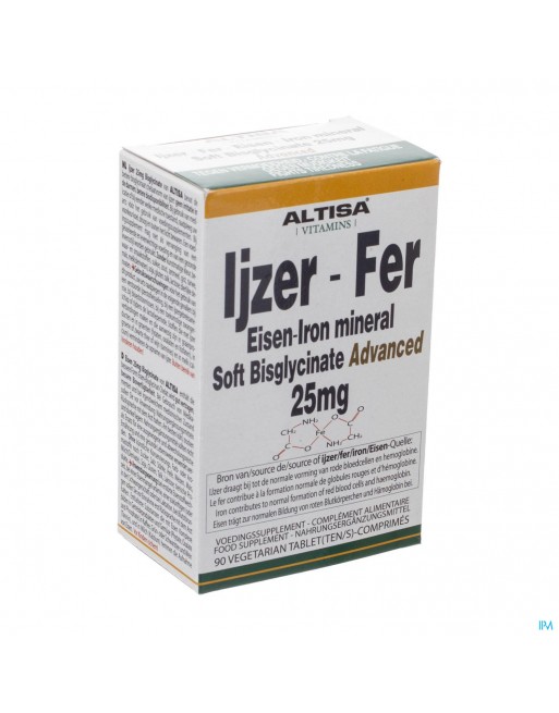 Altisa Ijzer Bisglycinaat 25mg Tabl 90