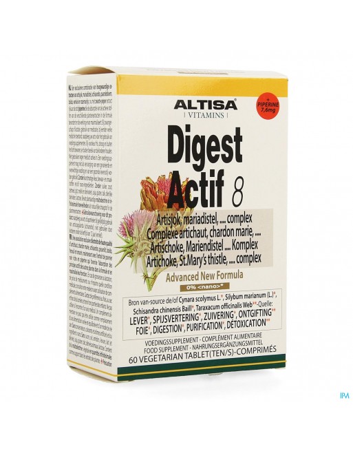Altisa Digest Actif 8 Artisjok Complex Comp 60