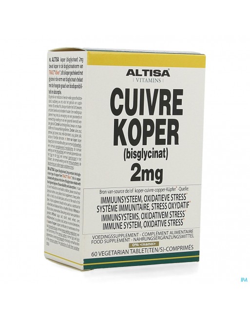 Altisa Koper Bisglycinaat 2mg Comp 60