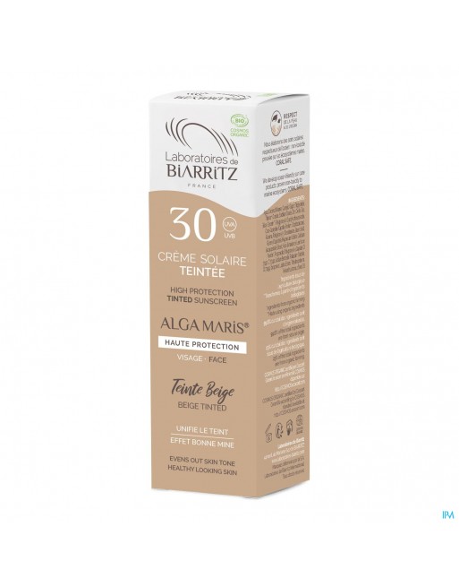 Alga Maris Creme Solaire Visage Ip30 Clair 50ml