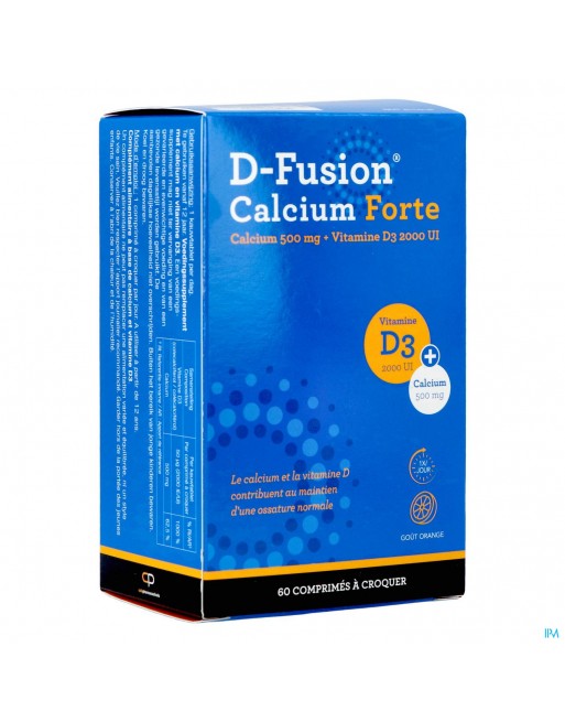 D-fusion Calcium Forte 500/2000 Kauwtabl 60