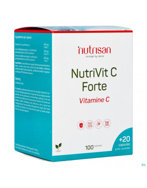 Nutrivit C Forte V-caps 100+20 Gratuites Nutrisan