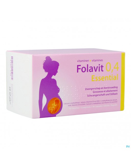 Folavit 0,4mg Essential Tabl 90 + Caps 90 Nf