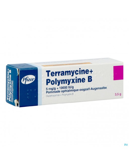 Terramycine+ polymyxine b 5/10000 3,5g oogzalf