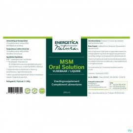 Msm Oral Energetica Opl 240ml