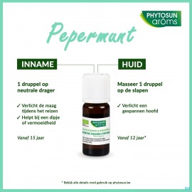 Phytosun menthe poivree bio huile essentielle 10 ml