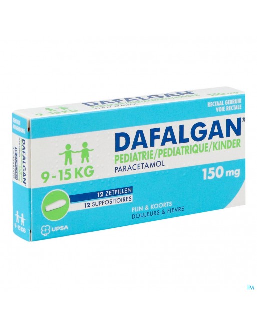 Dafalgan Pediatrique 150mg Suppo 12