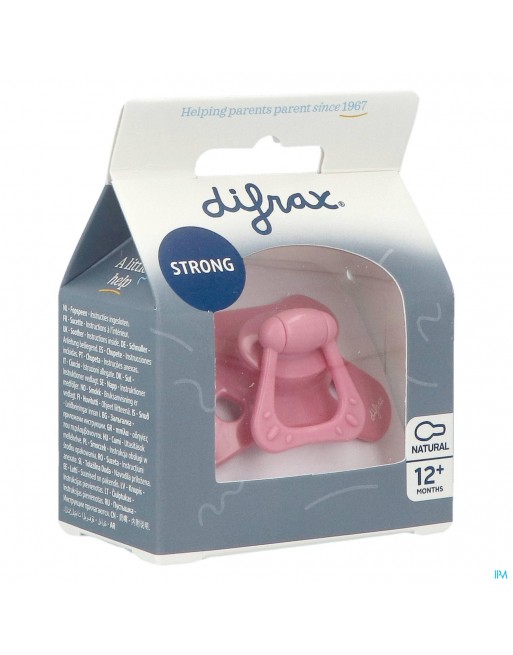Difrax Fopspeen Natural +12m Uni Raspberry