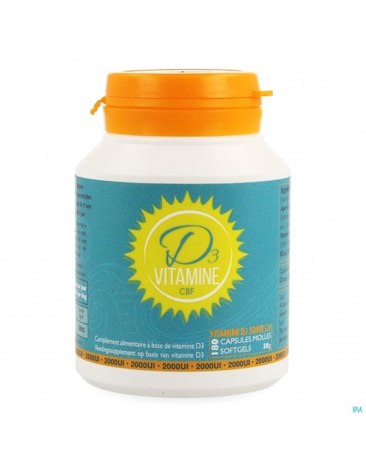 Vitamine D3 Cbf 2000ui Softgels 180