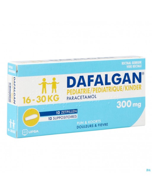 Dafalgan Pediatrie 300mg Suppo 12