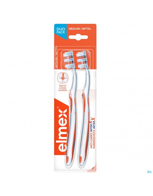 Elmex Brosse Dents Inter-x Medium Duopack