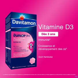 Davitamon junior framboos 60 tabl nf
