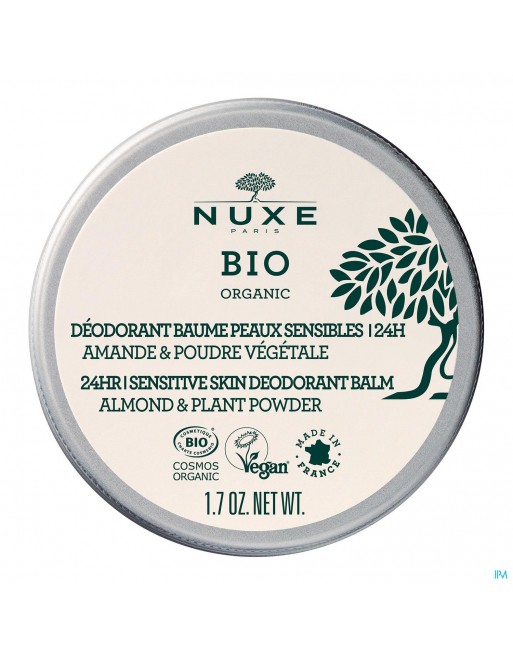Nuxe Bio Deo.baume Peaux Sensibles 24h Amande 50g