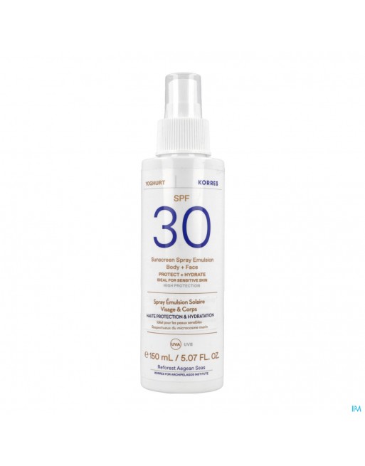 Korres Ks Spray Sol Yogourt Em.ip30 Vis&corp 150ml